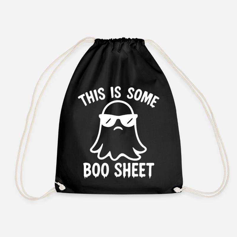 Halloween Geist mit Sonnenbrille Design - Turnbeutel - Schwarz