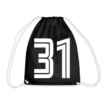 Maillot numéro 31 – Cadeau anniversaire 31 ans - Sac de sport léger - noir - Devant