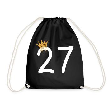 27 - Drawstring Bag - black - Front