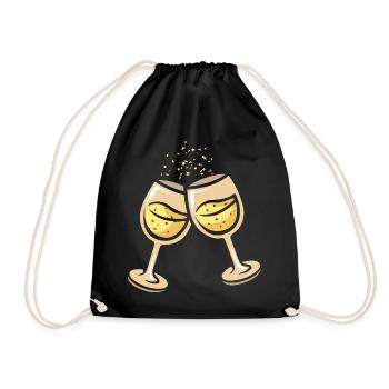 Sektgläser Cheers Party Illustration - Sac de sport léger - noir - Devant