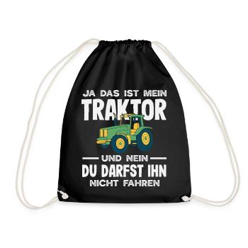 Ja das ist mein Traktor Du darfst nicht fahren - Sac de sport léger - noir - Devant