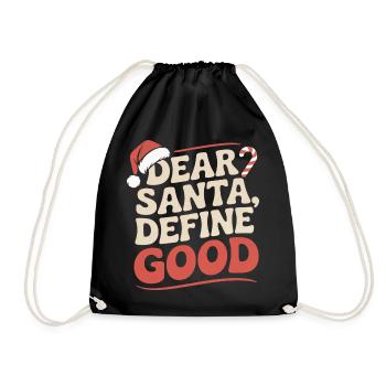 sarcastic Christmas design - Drawstring Bag - black - Front