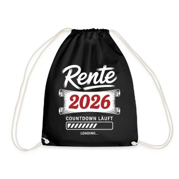 Le compte à rebours de la rente 2026 est lancé - Sac de sport léger - noir - Devant