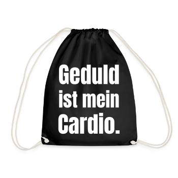 Patience is my cardio motive - Drawstring Bag - black - Front