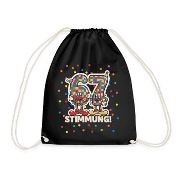 Costume de 67 Meme – Cadeau drôle de Carnaval - Sac de sport léger - noir - Devant