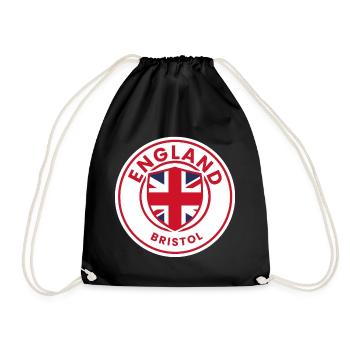 England Bristol emblem - Drawstring Bag - black - Front