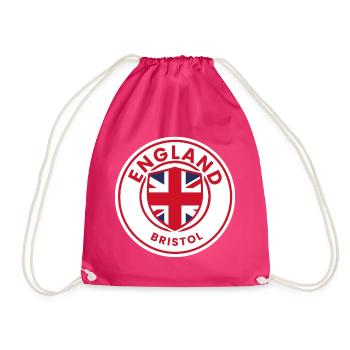 England-Bristol-Wappen - Turnbeutel - Fuchsia - Vorne