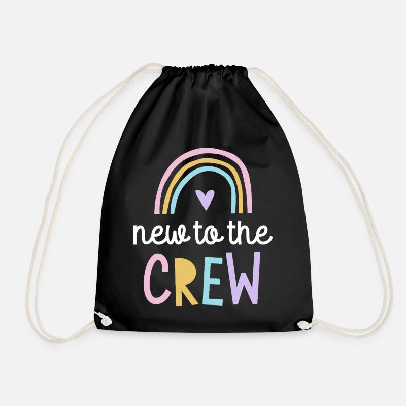 New to the Crew Baby Geschenk Schwanger 2026 - Turnbeutel - Schwarz