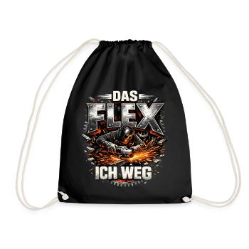 Schlosser Schweißer Das Flex ich weg - Turnbeutel - Schwarz - Vorne