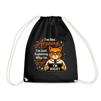 J’ai toujours raison, pas de raison - Sac de sport léger - noir - Devant