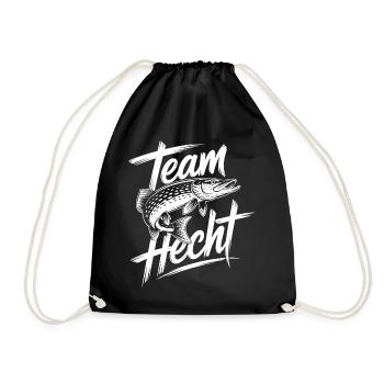 jumping pike - Drawstring Bag - black - Front