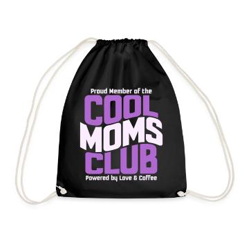 Cadeau des mamans pour la fête des mères - Club des mamans cool - Sac de sport léger - noir - Devant