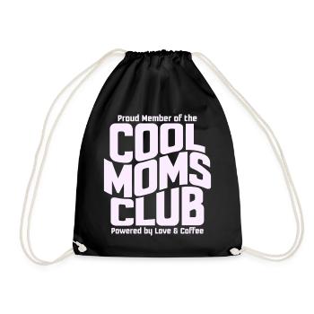Club des mamans cool - Cadeau de maman pour la fête des mères - Sac de sport léger - noir - Devant