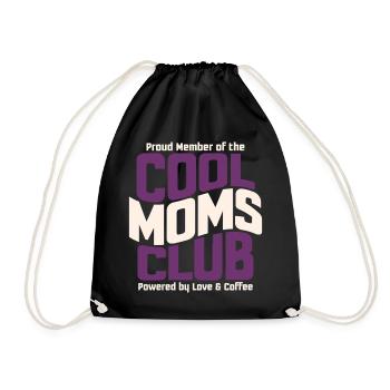 Club des mamans cool - Un cadeau des mamans pour la fête des mères - Sac de sport léger - noir - Devant