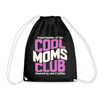 Cadeau des mamans pour la fête des mères - Club des mamans cool - Sac de sport léger - noir - Devant