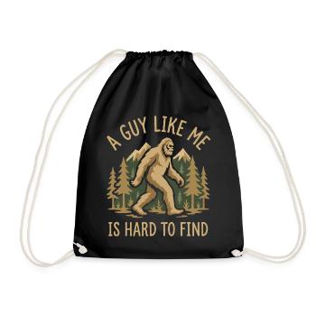 Bigfoot Hiking - A Guy Like Me is Hard to Find - Drawstring Bag - black - Front