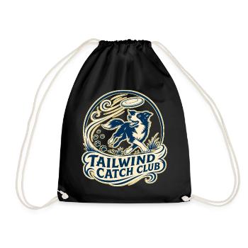 TAILWIND CATCH CLUB Dog - Drawstring Bag - black - Front