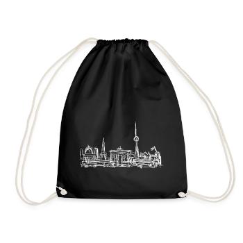 Berlin, Brandenburger Tor, Berliner Fernsehturm - Sac de sport léger - noir - Devant
