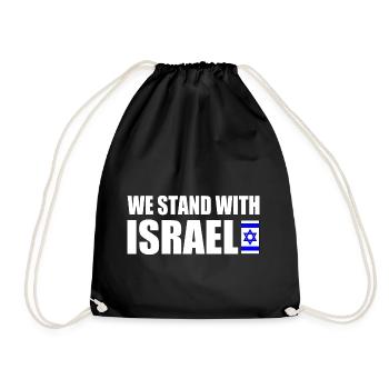 We stand with israel - Turnbeutel - Schwarz - Vorne