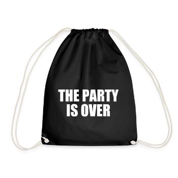 The party is over - Drawstring Bag - black - Front