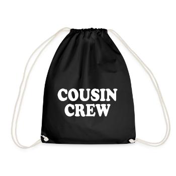 Cousin crew - Drawstring Bag - black - Front
