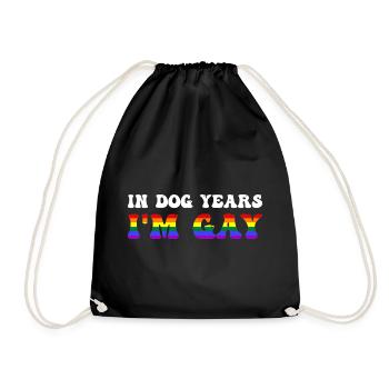 Dans les années de chien, je suis gay - Sac de sport léger - noir - Devant