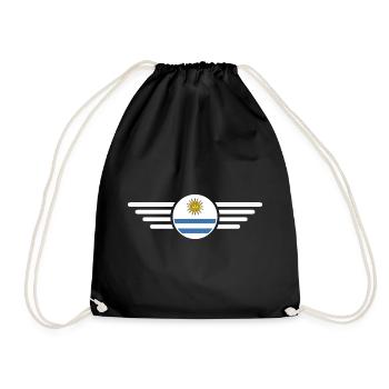 Ich liebe Uruguay, Eleganz Stil Design T-Shirt - Turnbeutel - Schwarz - Vorne
