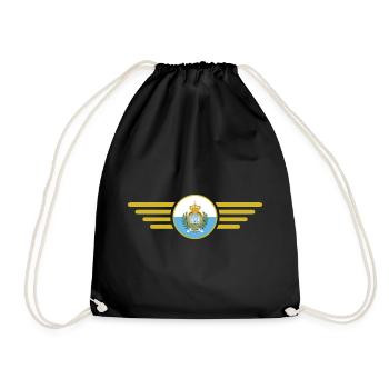 I love San Marino, elegance style design T-Shirt - Drawstring Bag - black - Front