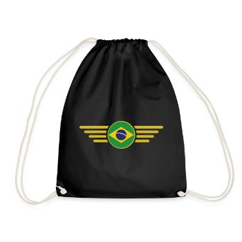J’aime le Brésil, T-shirt design de style élégance - Sac de sport léger - noir - Devant