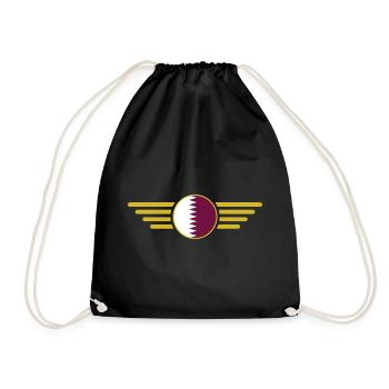 Ich liebe Katar, Eleganz Stil Design T-Shirt - Turnbeutel - Schwarz - Vorne