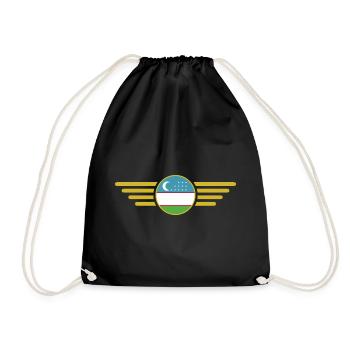 ich liebe Usbekistan, Eleganz Stil Design T-Shirt - Turnbeutel - Schwarz - Vorne
