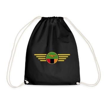 Ich liebe Sambia, Eleganz Stil Design T-Shirt - Turnbeutel - Schwarz - Vorne