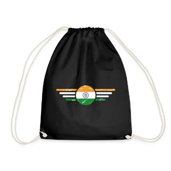 Ich liebe Indien, Stil Design T-Shirt - Turnbeutel - Schwarz - Vorne