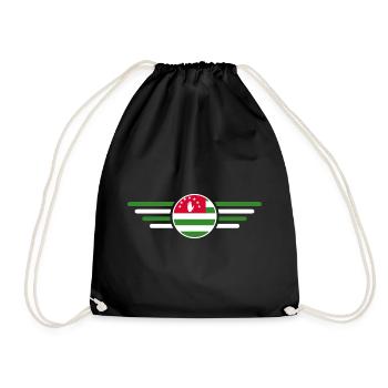 J’aime l’Abkhazie, T-shirt design de style élégance - Sac de sport léger - noir - Devant