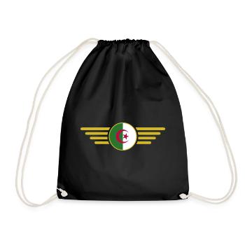 I Love Algeria, Elegance Style Design T-Shirt - Drawstring Bag - black - Front