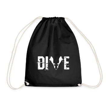 Dive Divers Diving underwater - Drawstring Bag - black - Front