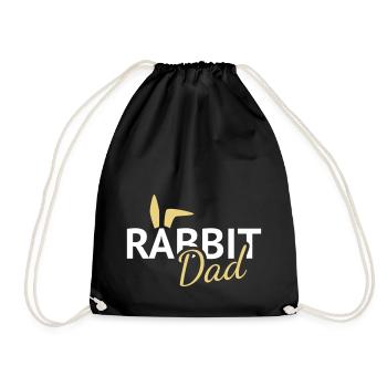 Oreilles de lapin papa lapin - Sac de sport léger - noir - Devant