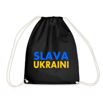 Slava ukraini - Drawstring Bag - black - Front
