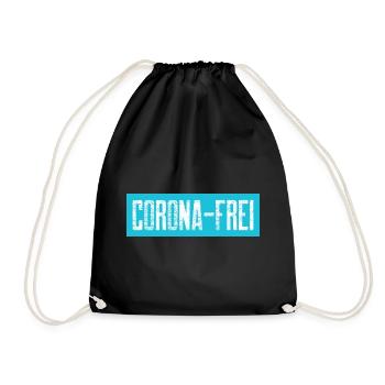 Corona-Frei - Turnbeutel - Schwarz - Vorne
