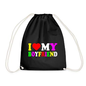I love my boyfriend - Sac de sport léger - noir - Devant