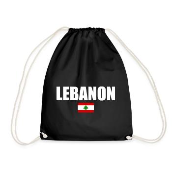 Libanon - Turnbeutel - Schwarz - Vorne
