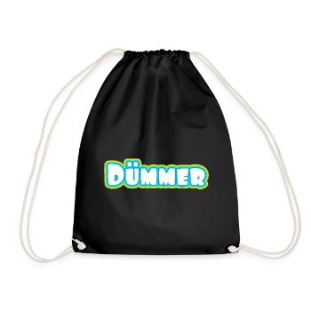 Partnershirt Paarshirt 2 - Dumm und Dümmer - Turnbeutel - Schwarz - Vorne
