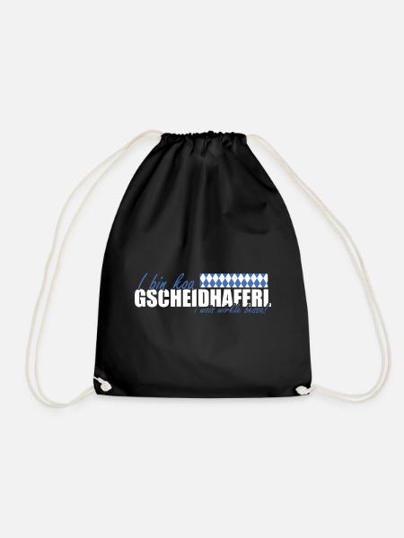 I bin koa Gscheidhaferl i wois wirkle bessa Bayern - Turnbeutel - Schwarz