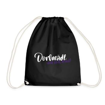Dorfmädl und Stolz drauf Dorfkind Spruch - Turnbeutel - Schwarz - Vorne