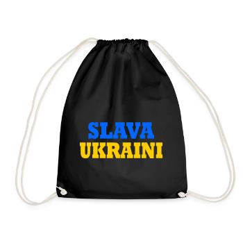 Slava ukraini - Drawstring Bag - black - Front