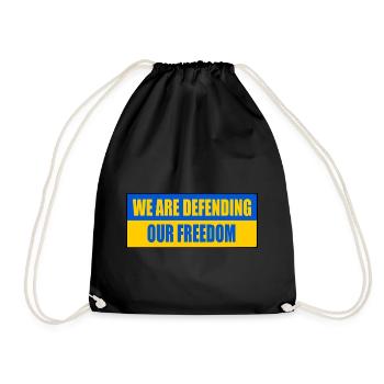 We are defending our freedom - Drawstring Bag - black - Front