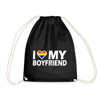 I love my boyfriend - Sac de sport léger - noir - Devant