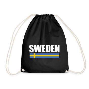 Sweden - Drawstring Bag - black - Front