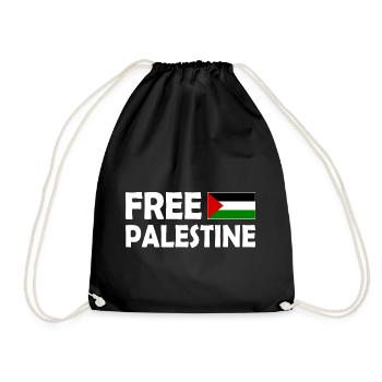 Free palestine - Drawstring Bag - black - Front