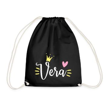 Vera Nom Couronne Design Image Télécharger Supprimer Plus - Sac de sport léger - noir - Devant